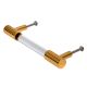 Clear Golden Small Cylinder Glass Door Handles